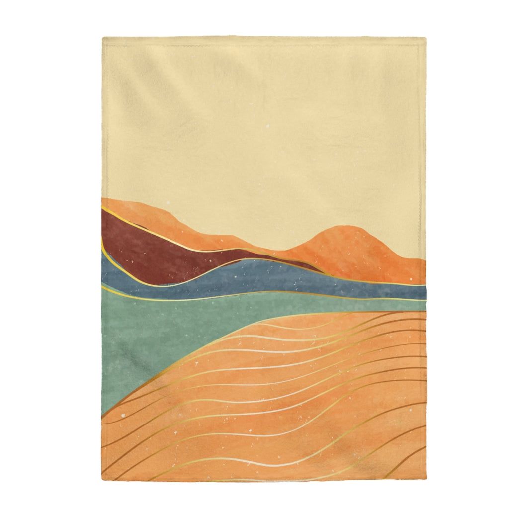 Velveteen Plush Blanket with Toscana Scenery