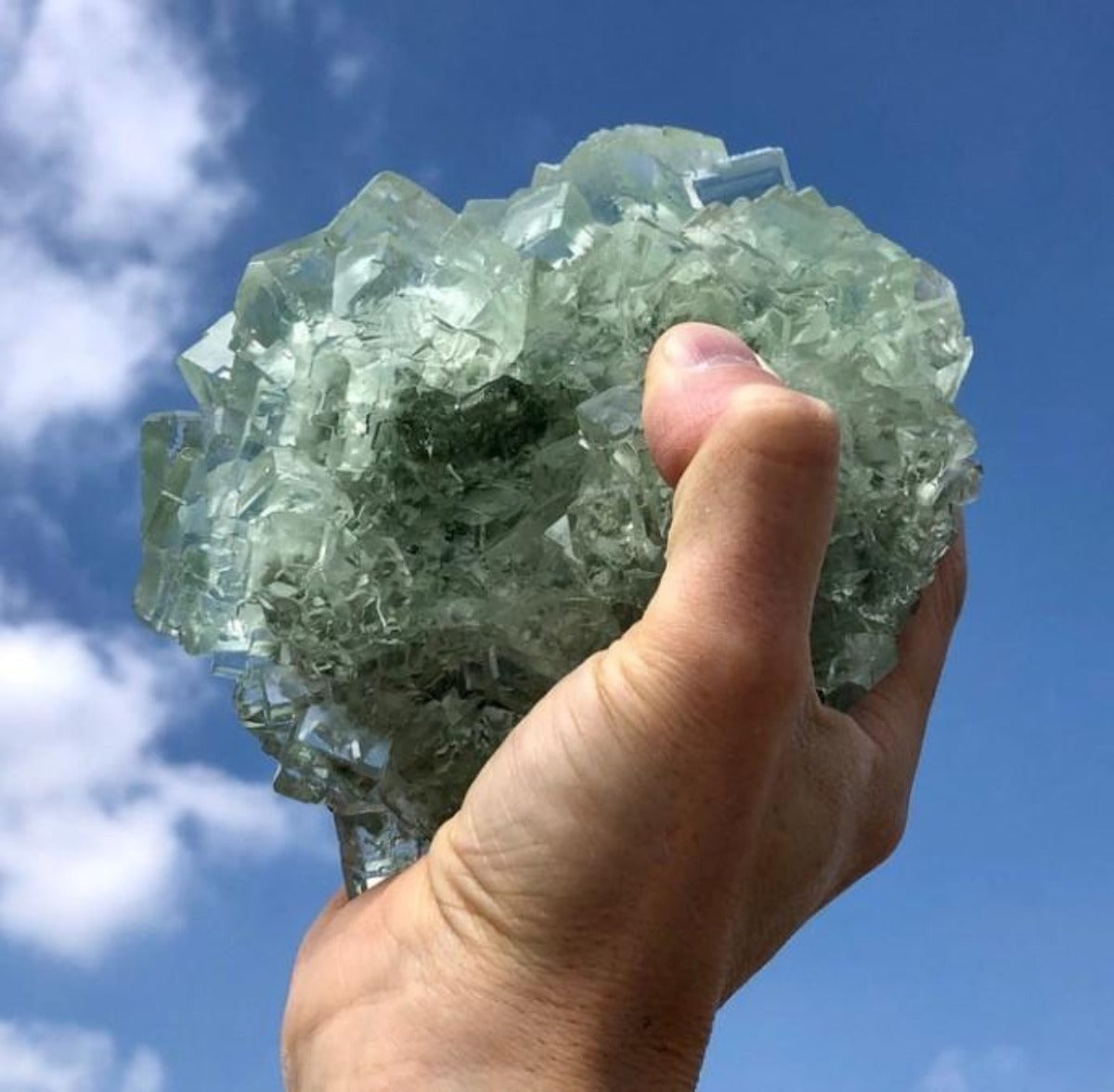 5 lb Raw Green Fluorite Crystal - Naturally Mined