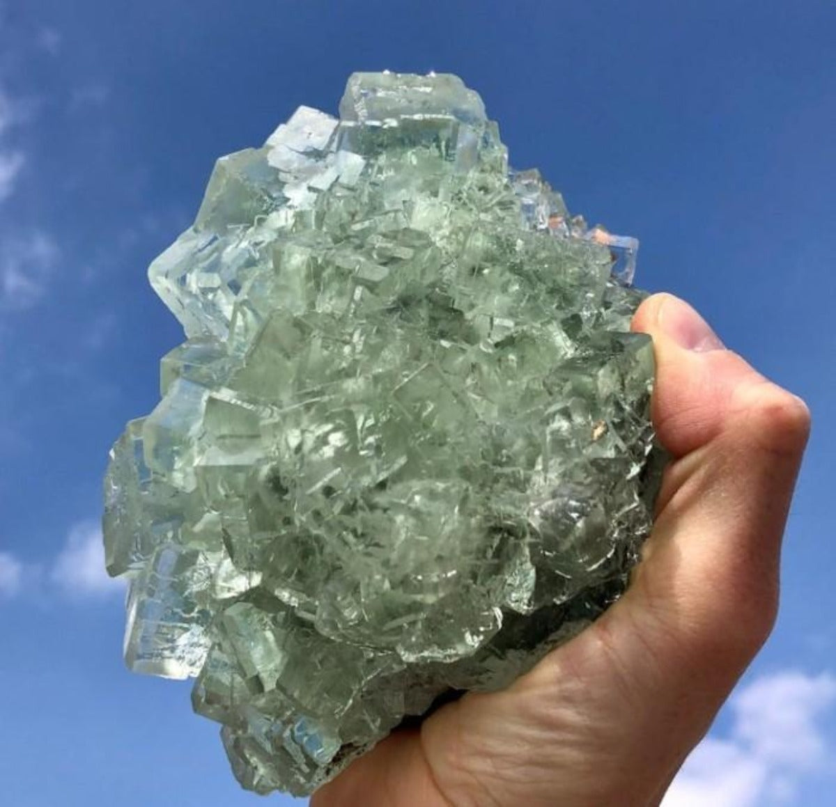 5 lb Raw Green Fluorite Crystal - Naturally Mined