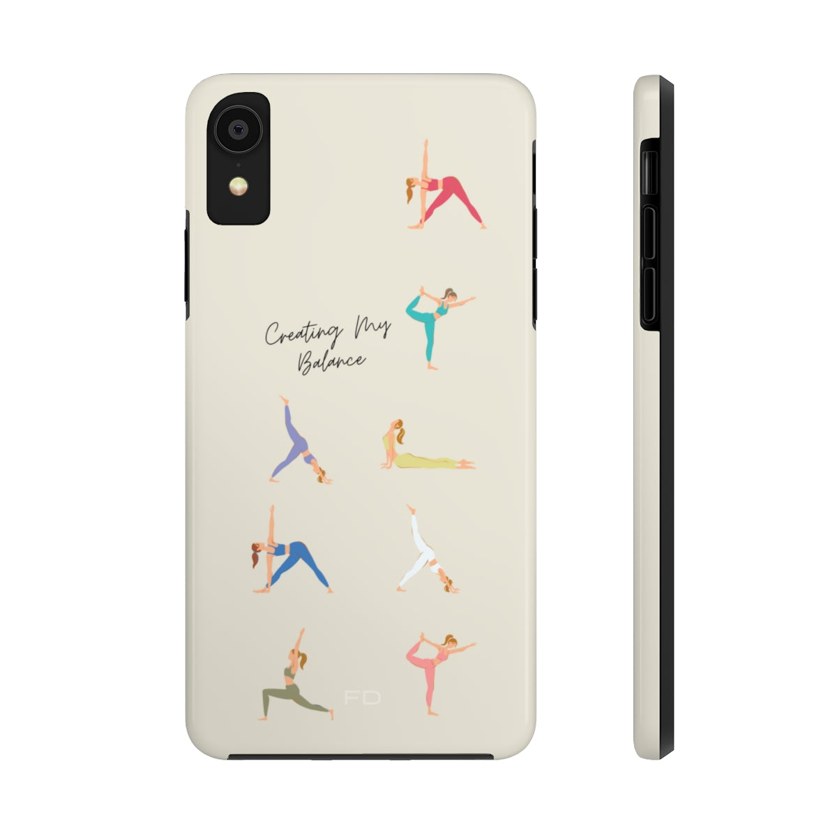 Tough Case for iPhone with Wireless Charging - Yoga Poses