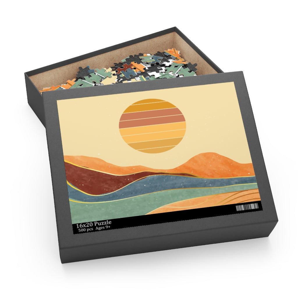 500-Piece Puzzle Featuring Artwork of a Desert Terrain