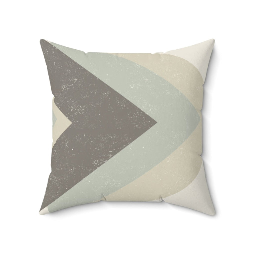 Arrow Design Throw Cushion - 20" x 20" with a Layered Look