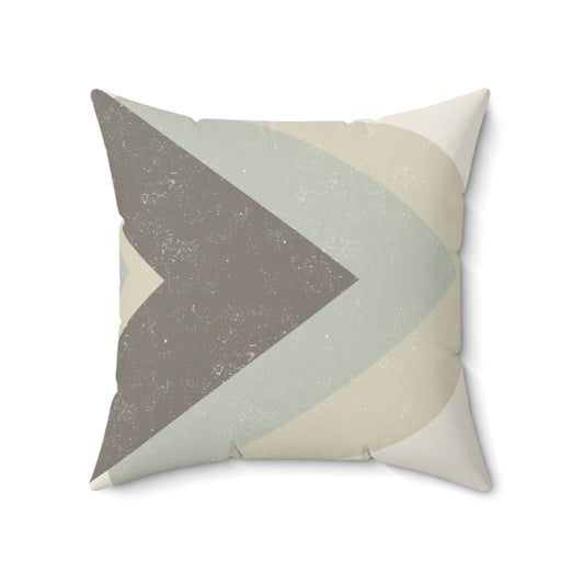 Arrow Design Throw Cushion - 20" x 20" with a Layered Look