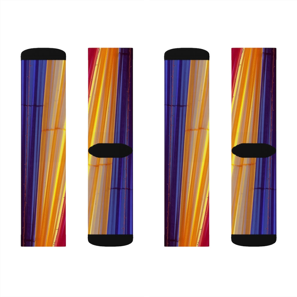Vibrant Striped Playful Socks