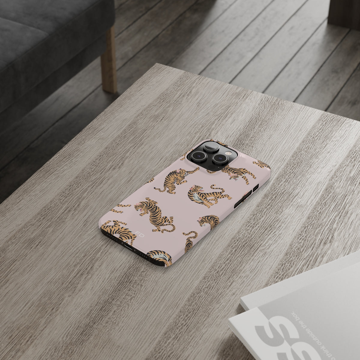 Slim iPhone Case featuring Leopard and Roses Design