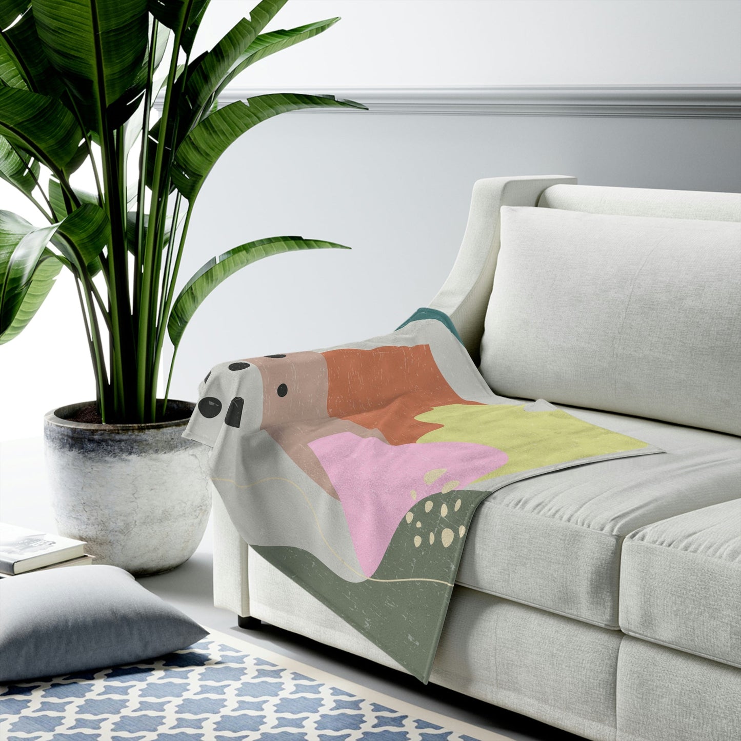 Abstract Vase Soft Throw Blanket