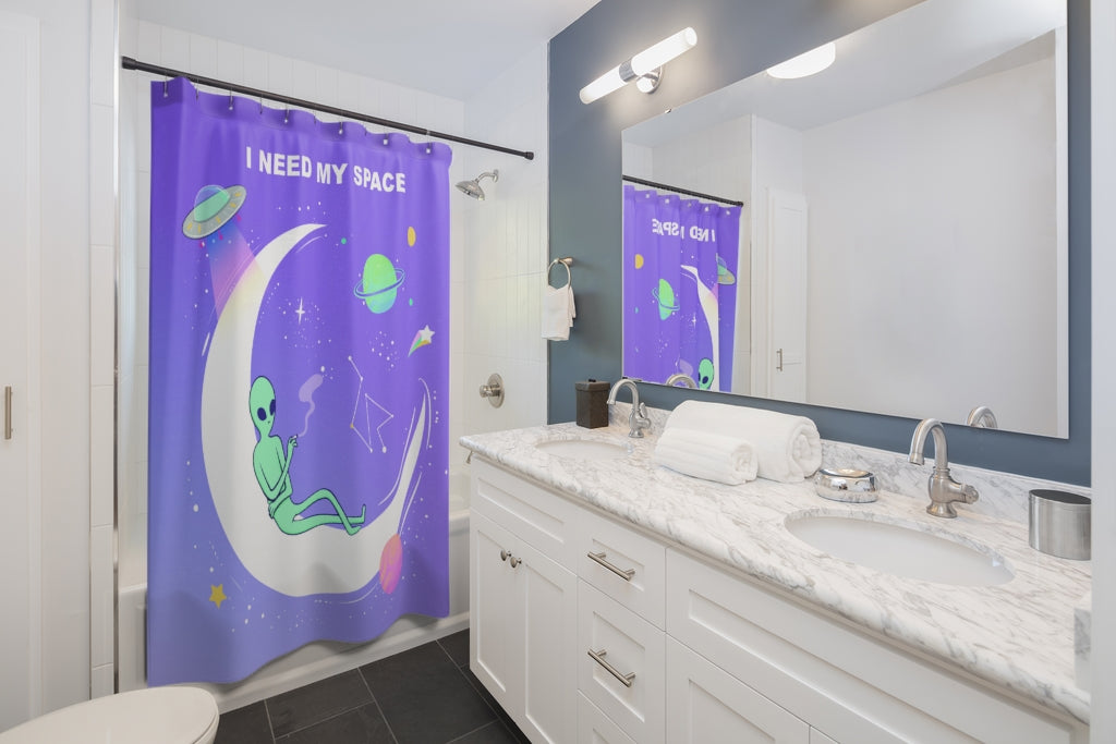 I Need My Space Alien Shower Curtains