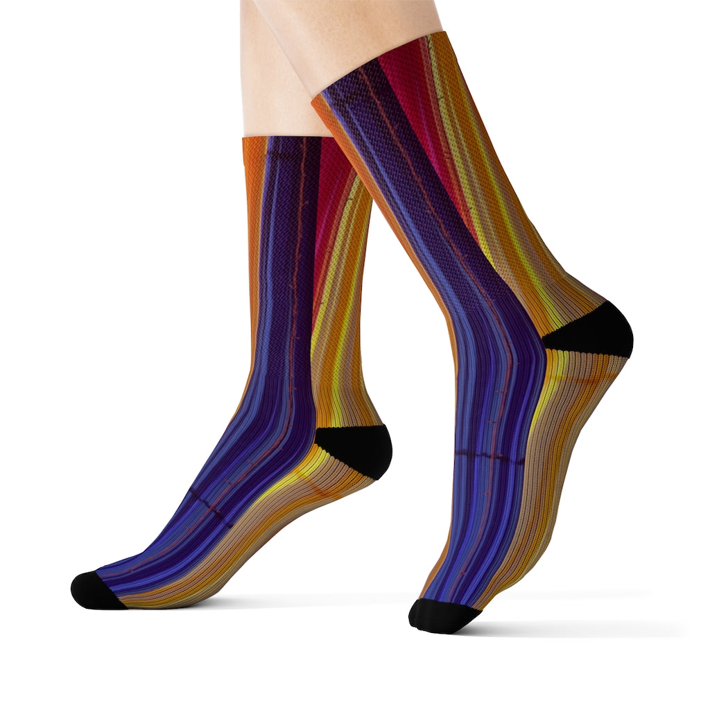 Vibrant Striped Playful Socks