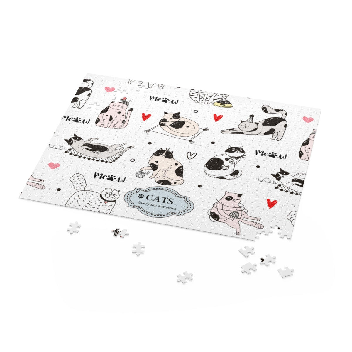 500-Piece Jigsaw Puzzle - Engaging Cat Activities