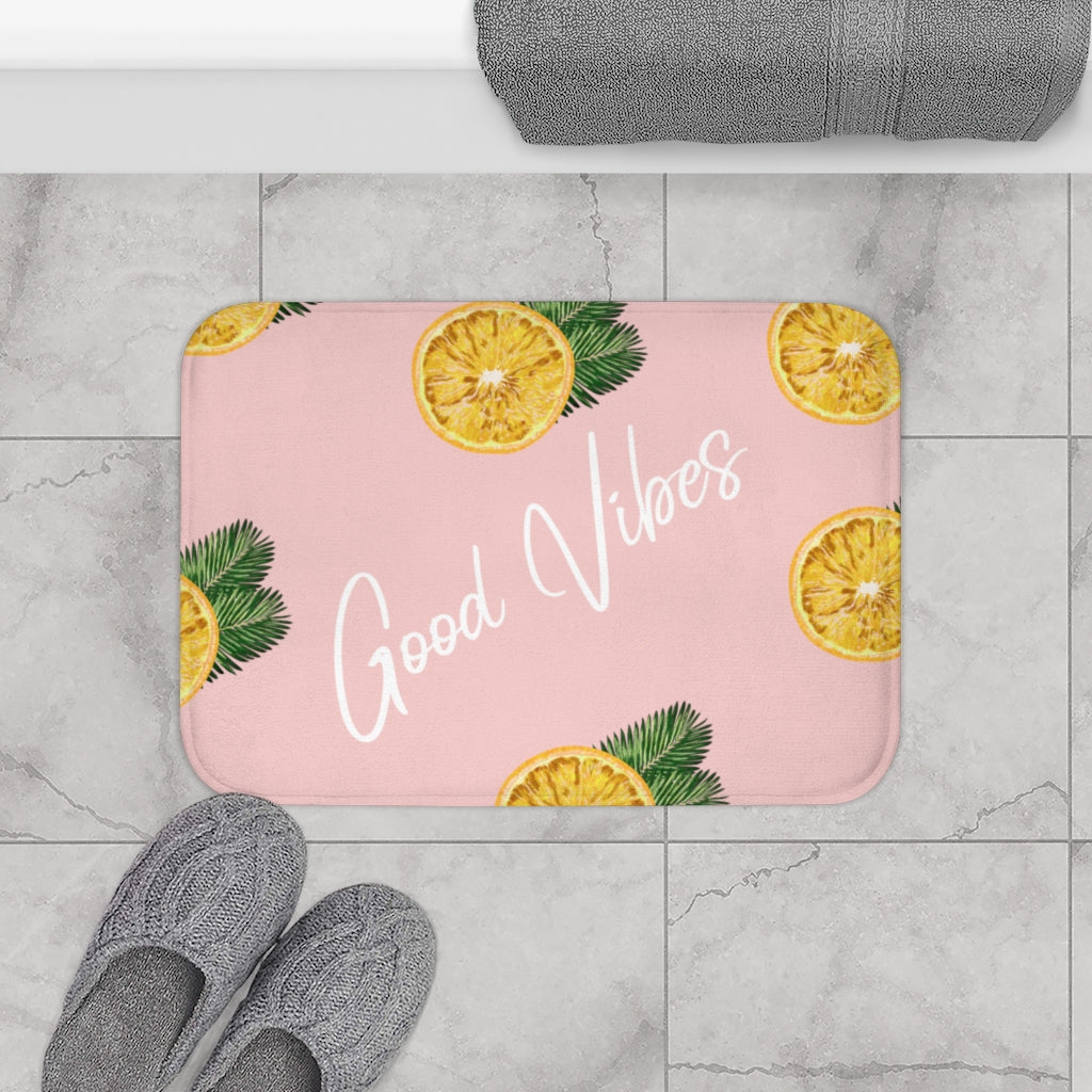 Lemon Bath Mat - Embrace the Positive Vibes