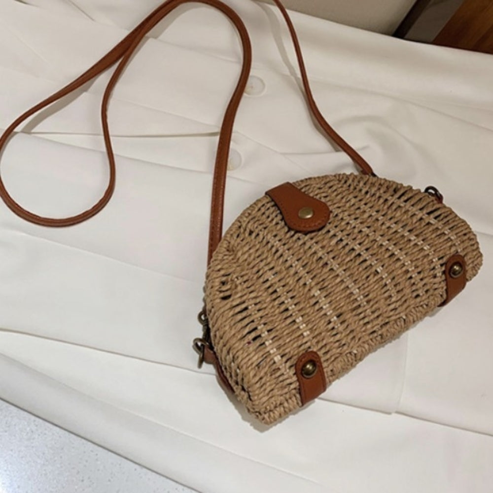 Straw Crossbody Bag - Emphasizing the Essence, Distinct from the Original