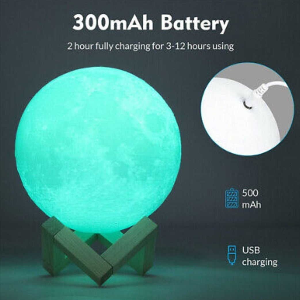 16 Colors Moon Lamp with Remote Touch Control