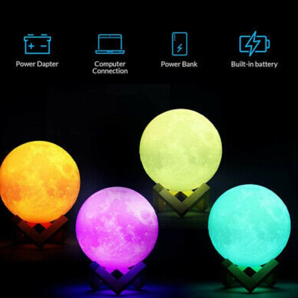 16 Colors Moon Lamp with Remote Touch Control