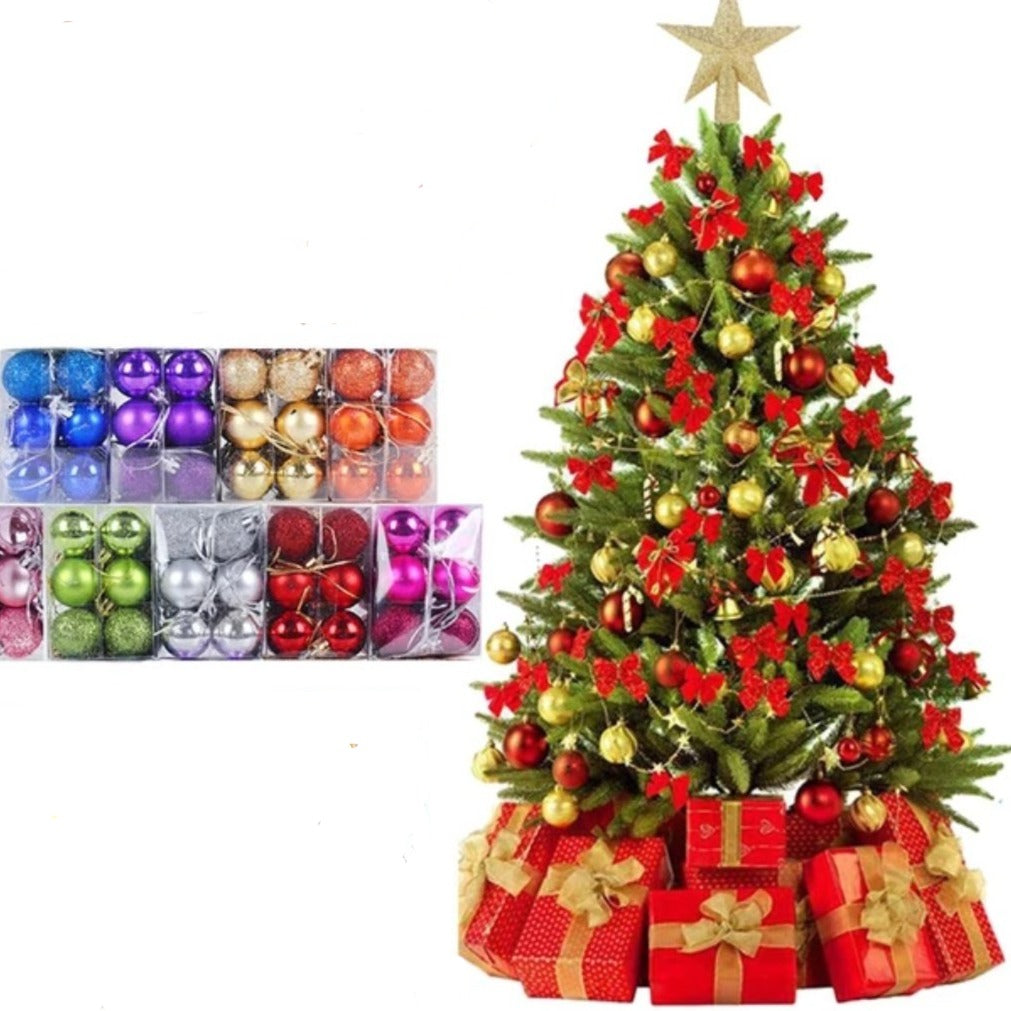 200-Piece Value Pack of Hanging Christmas Ball Ornaments for Decorations