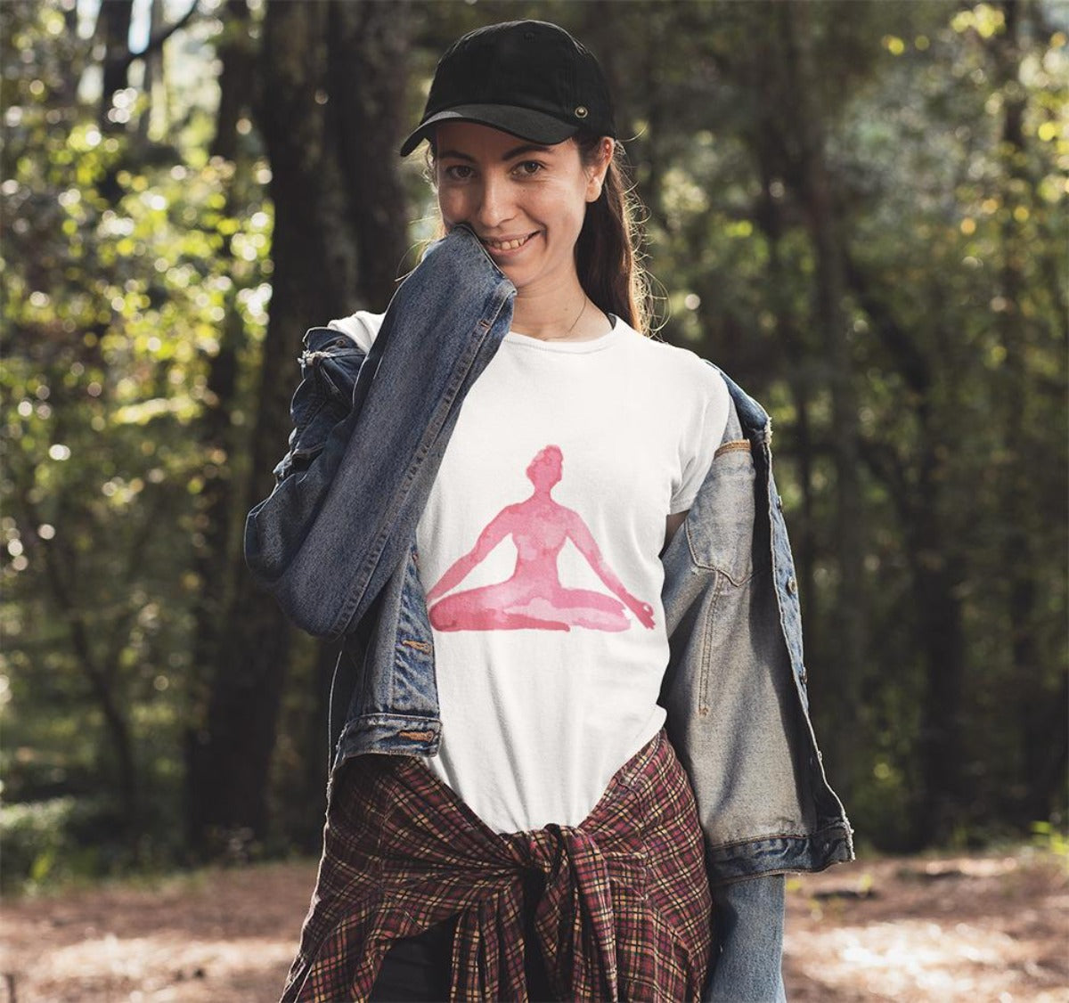 Yoga Print T-Shirt for Meditation Poses