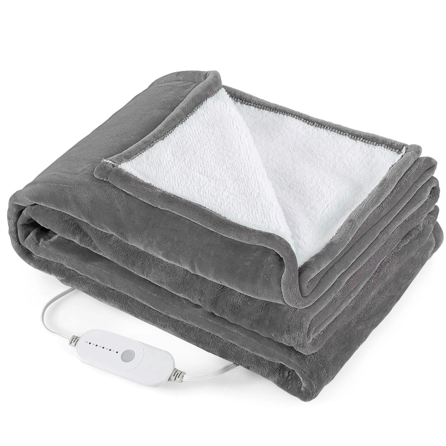 Velvet Plush Throw Blanket with Built-In Heating