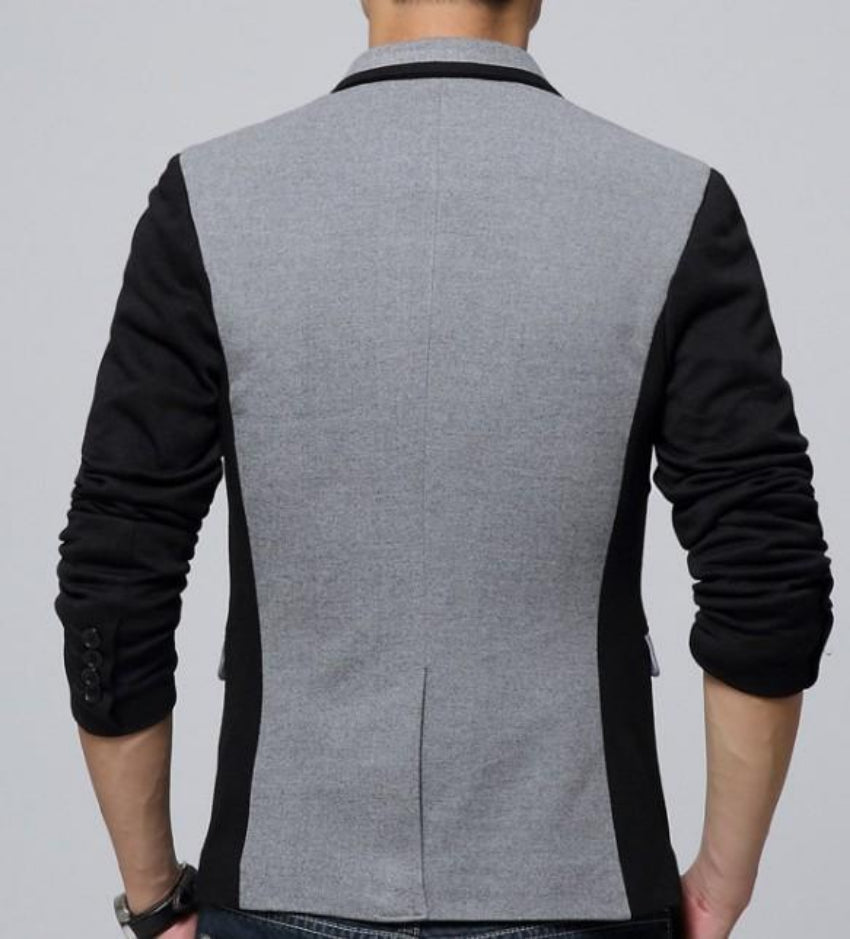 Short Casual Blazer Jacket for Men with Single Button