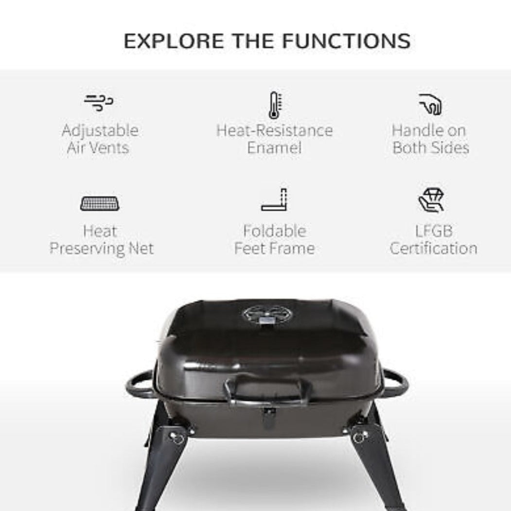 Portable Charcoal Grill for Tabletop Barbecuing