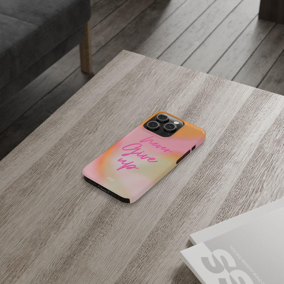 Slim iPhone Case featuring an Inspirational "Perseverance" Quote