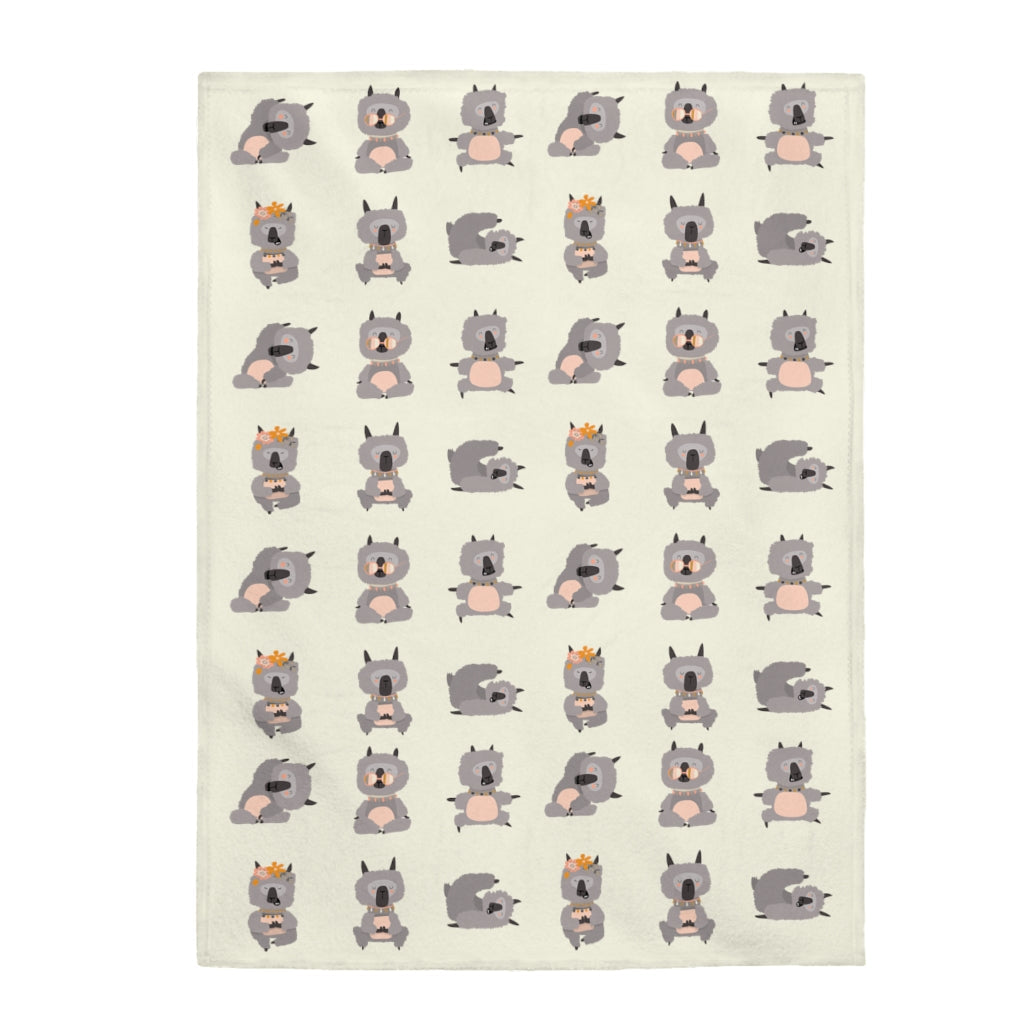 Yoga Poses Luxurious Velvet Blanket