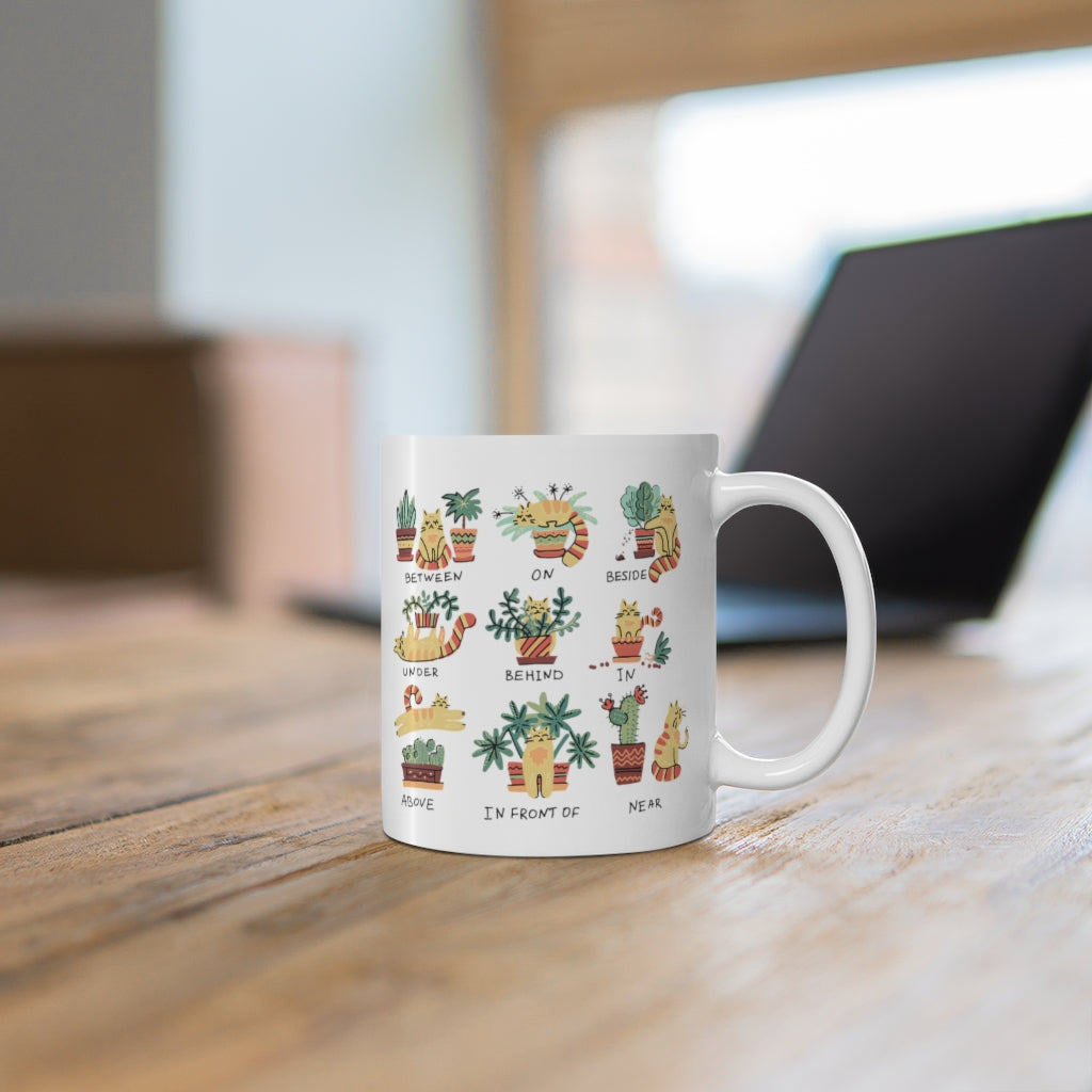 Perfect Blend: Mug for Cat Lovers and Plant Enthusiasts