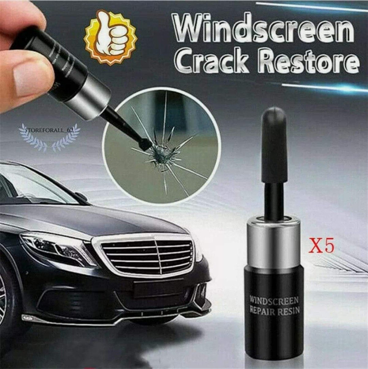 Windshield Repair Resin Kit with 5 Bottles for Auto Glass
