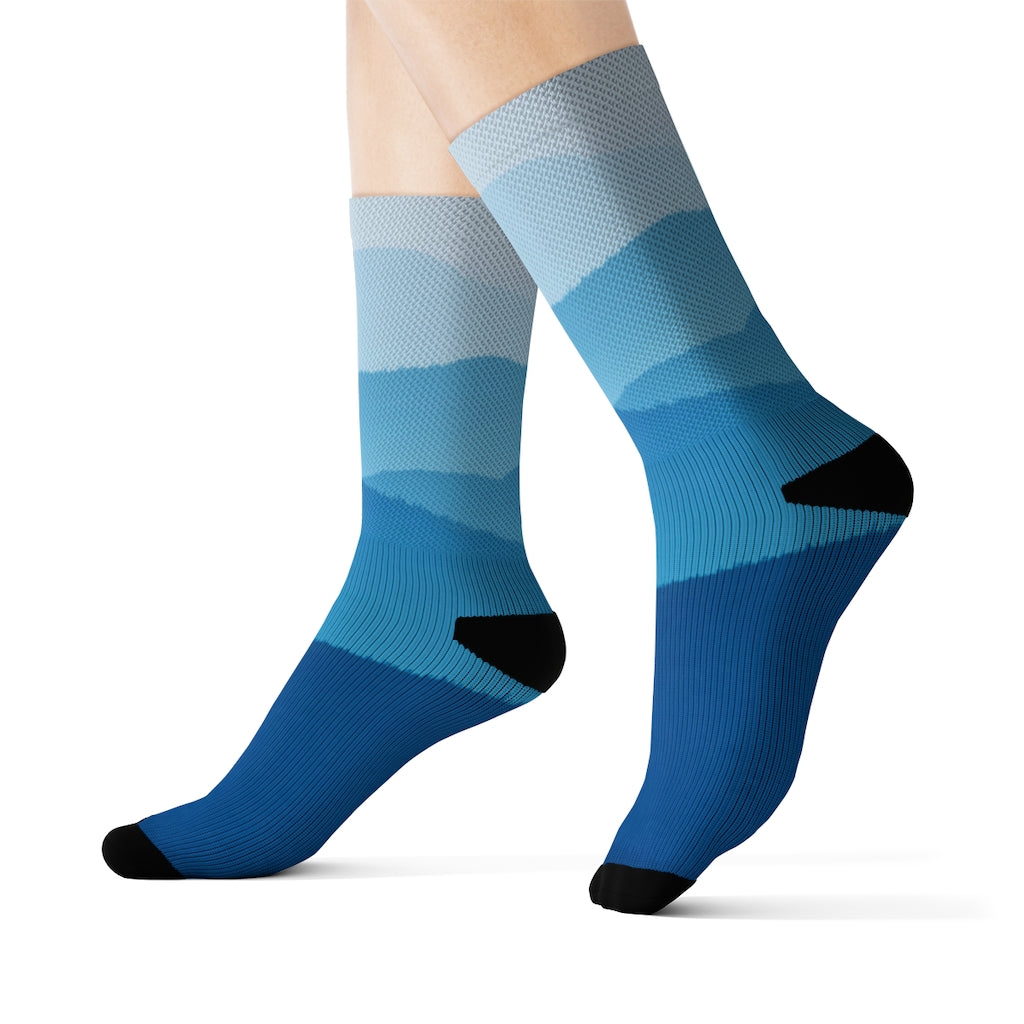 Blue Ridge Mountains Playful Quirky Socks