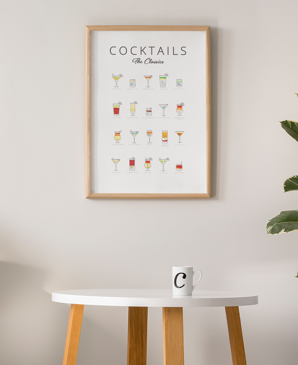 Artistic Beverage Prints for Home Bar Decoration