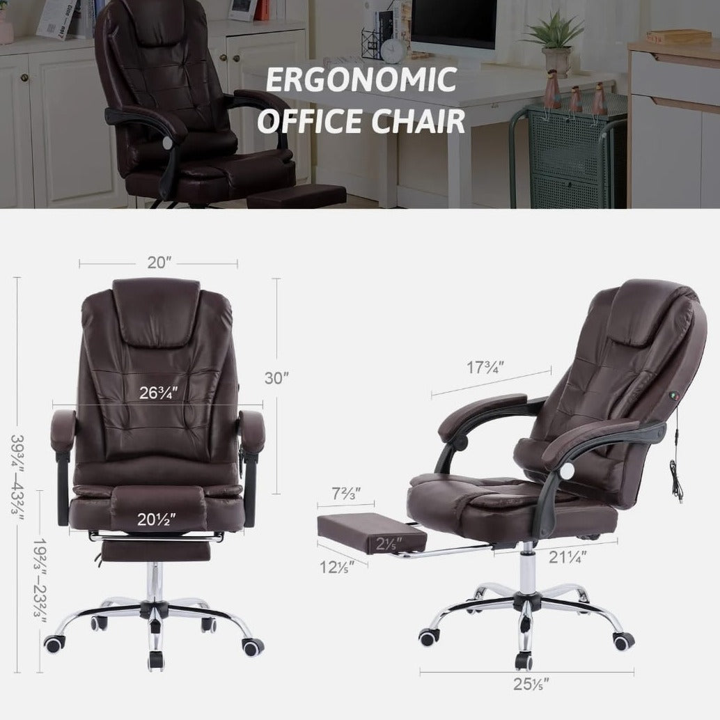 Deluxe Executive Massage Chair with Leg Support