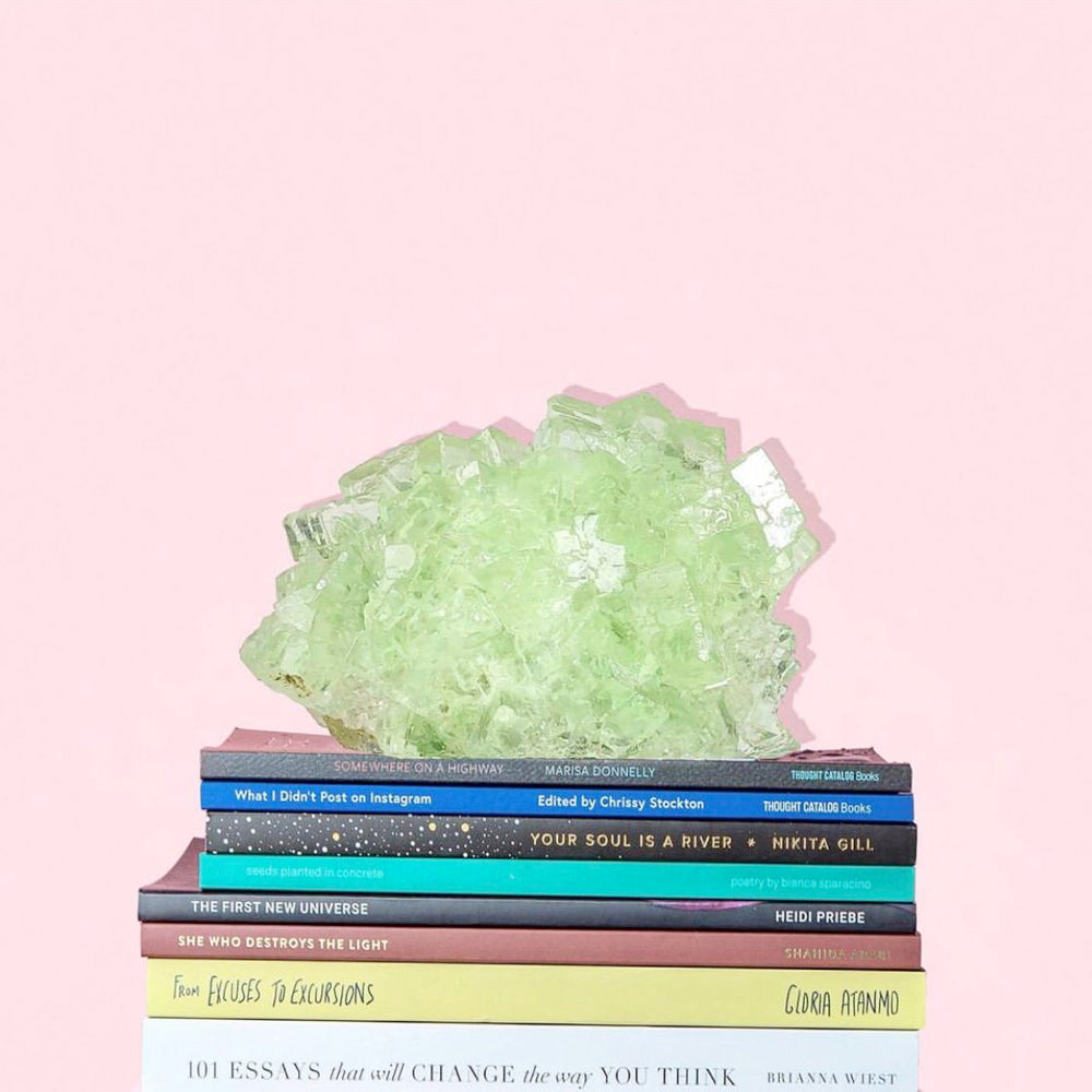 5 lb Raw Green Fluorite Crystal - Naturally Mined