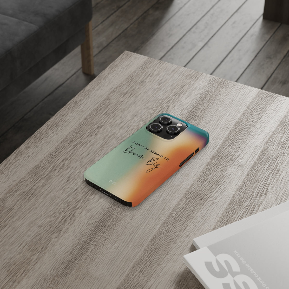 Dream Big Quotation Sleek Cover for iPhone