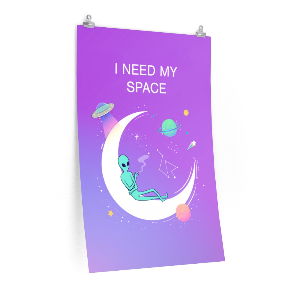 Premium Matte Vertical Posters for Space Lovers: "My Space, My Rules" Design