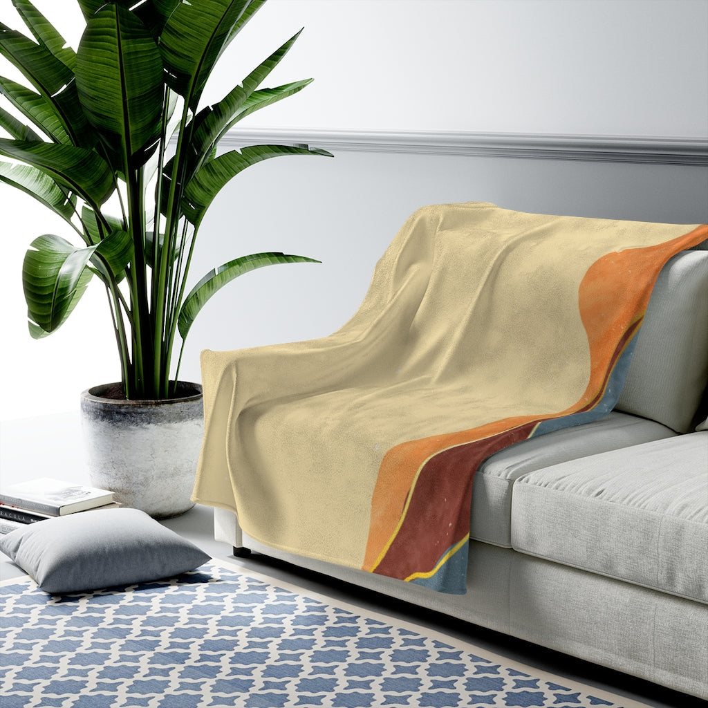 Velveteen Plush Blanket with Toscana Scenery