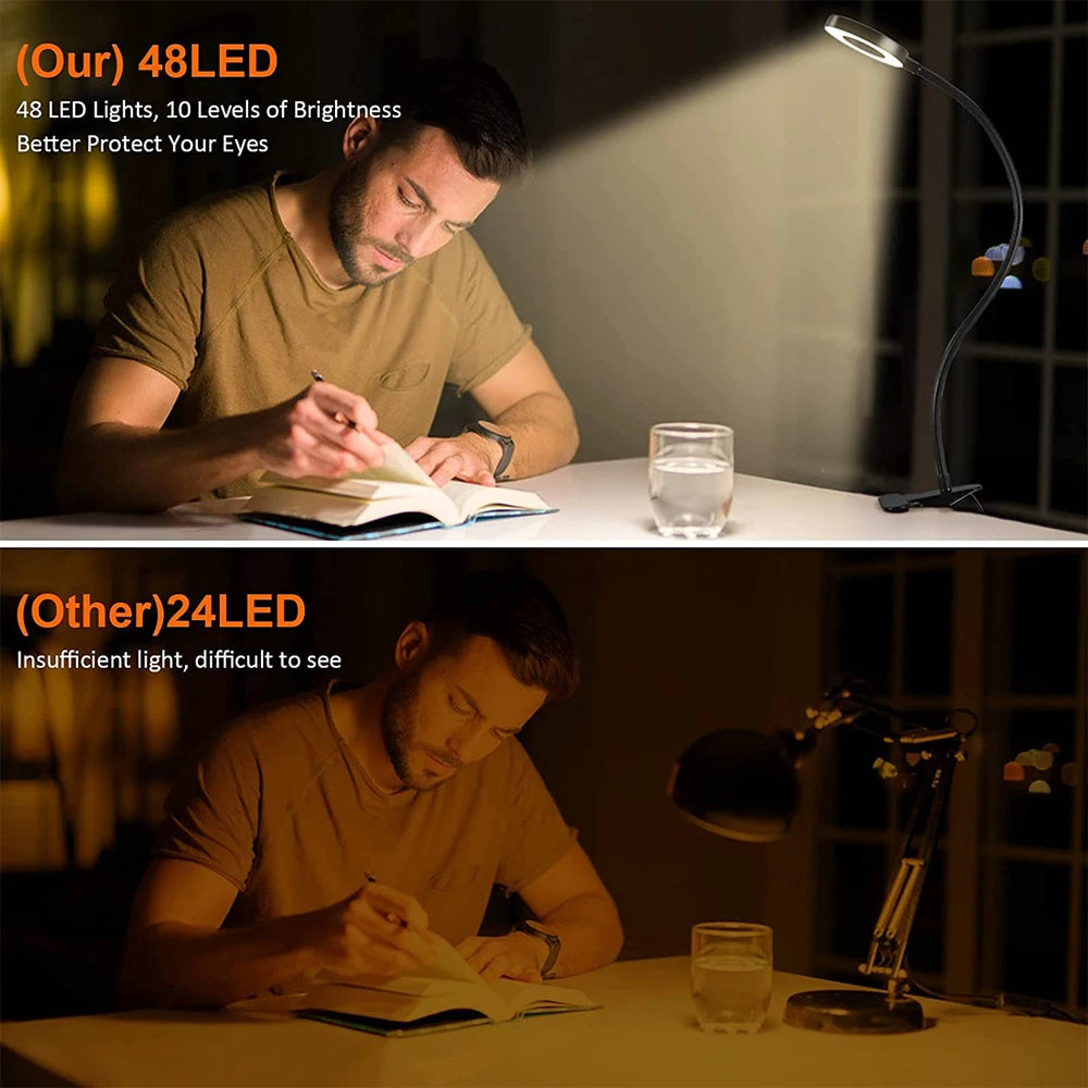 48 LED Clip-On Desktop Light