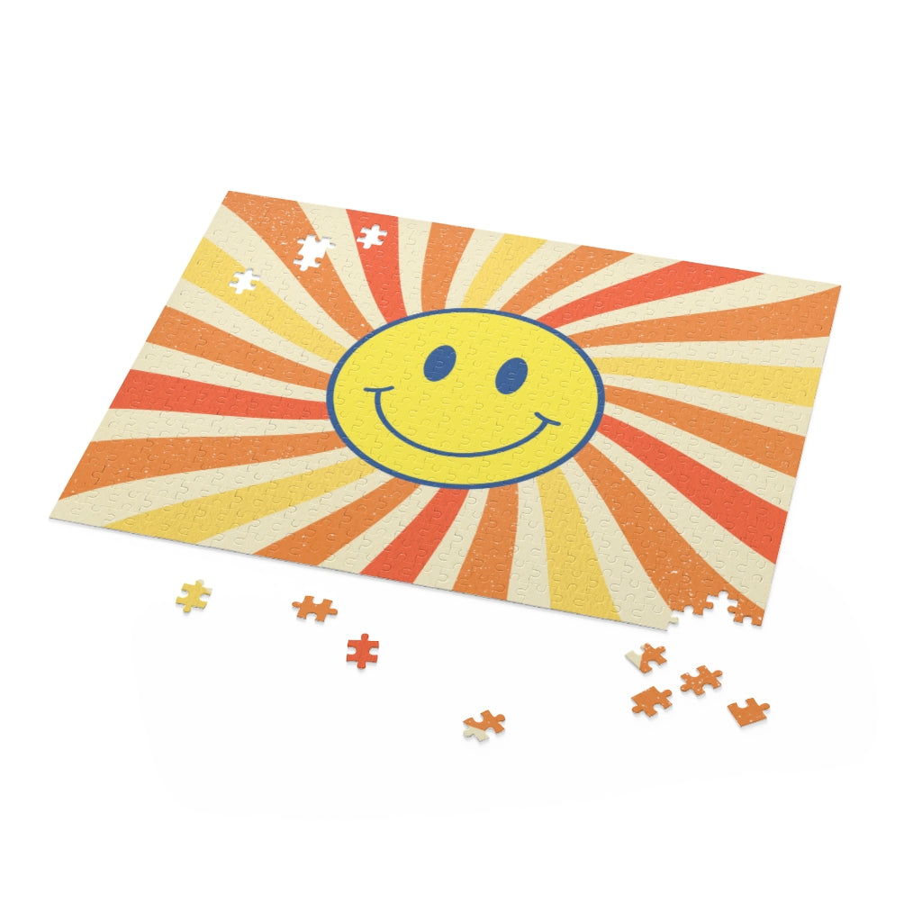500-Piece Retro Smiley Face Puzzle: A Delightful Blast from the Past