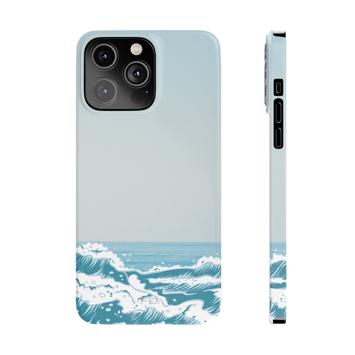 Slim iPhone Case with Wave Design