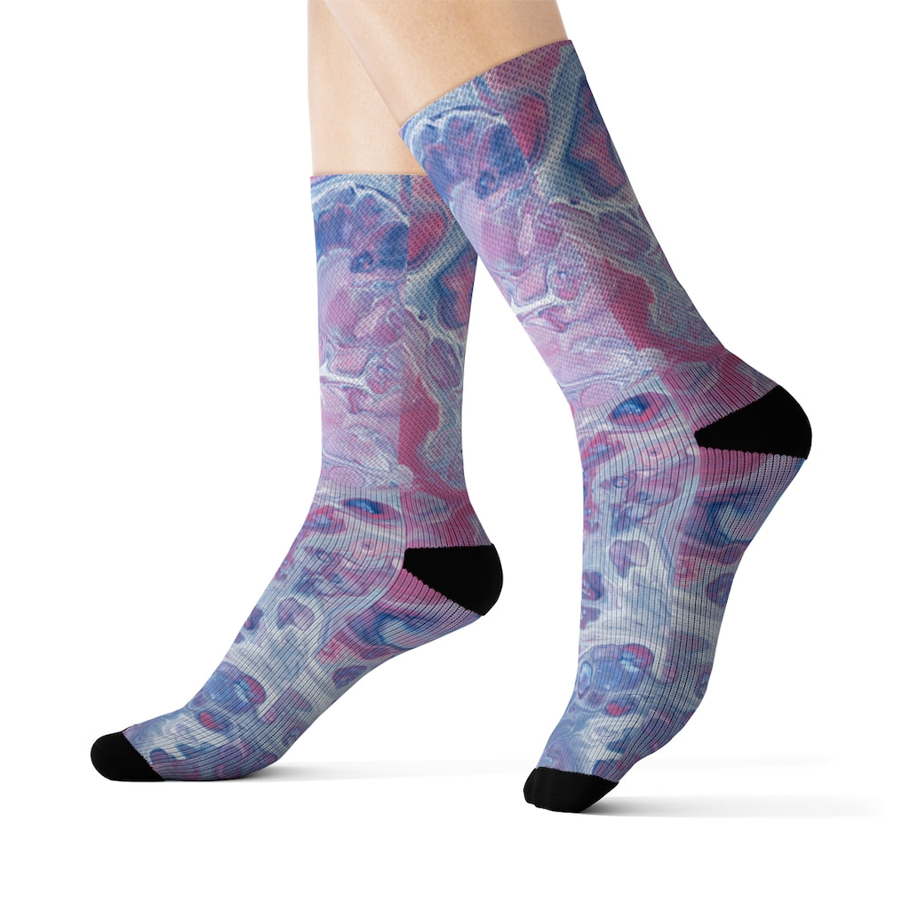Pink Tie Dye Fun Socks for a Novel Experience