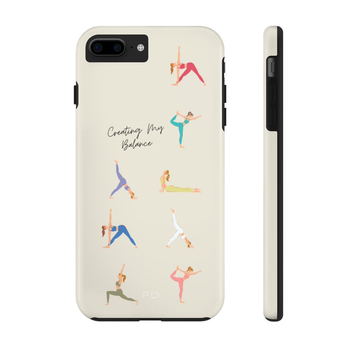 Tough Case for iPhone with Wireless Charging - Yoga Poses