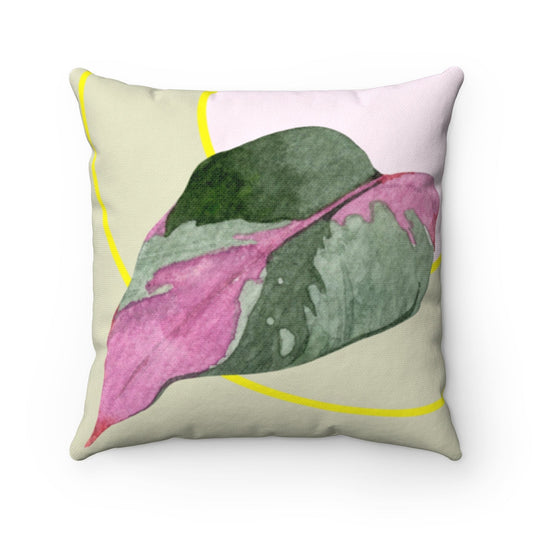 Square Leaf Pillow - Decorative Home Accents in 4 Sizes