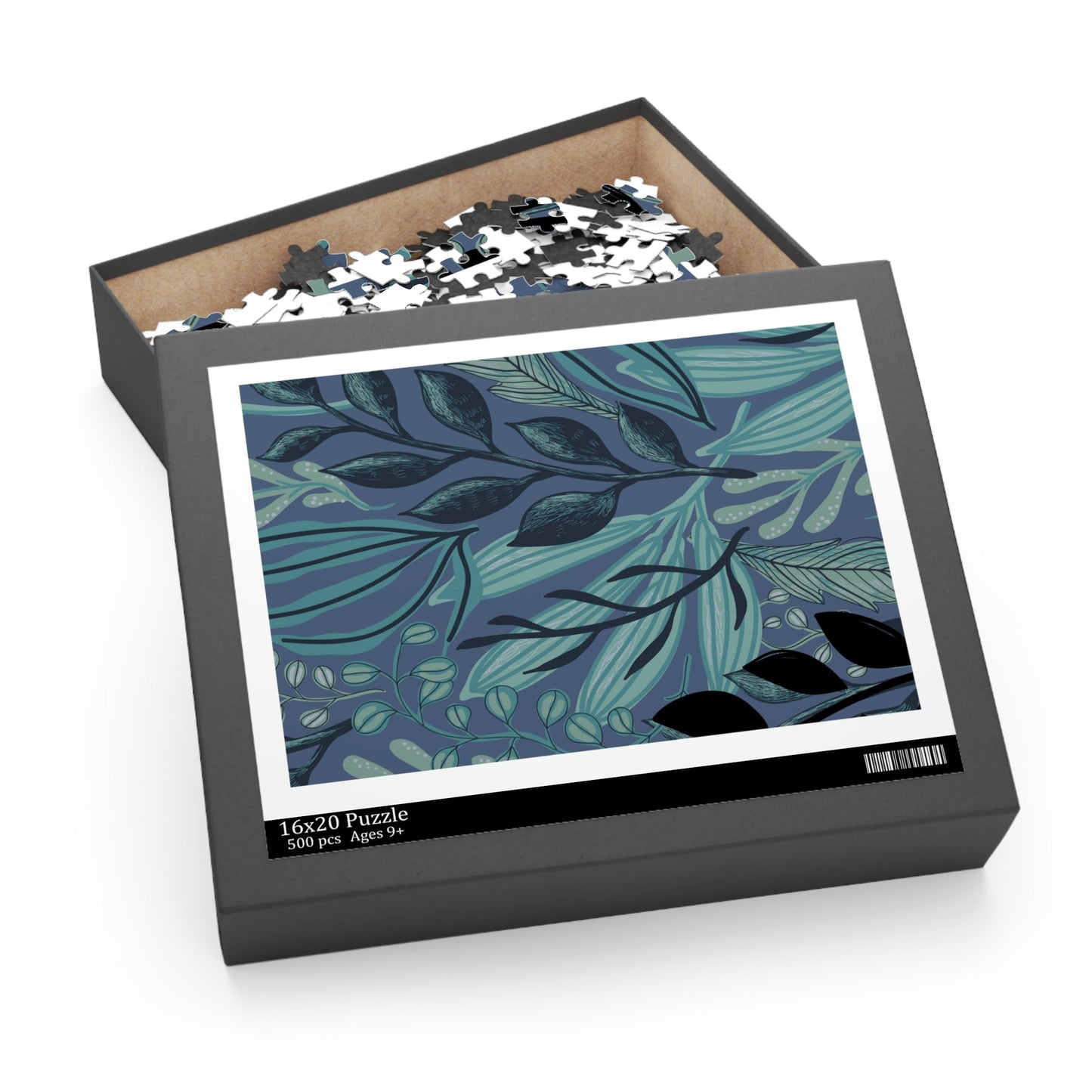 500-Piece Midnight Flora Puzzle - Exquisite Floral Jigsaw for Nighttime Solving