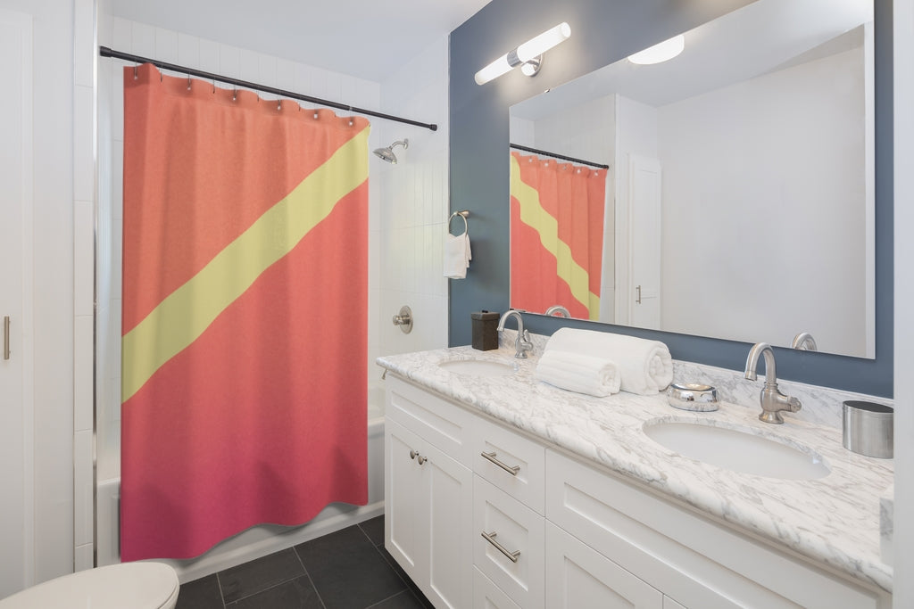 Abstract Pink Gradient Shower Curtains for Stylish Home Decor