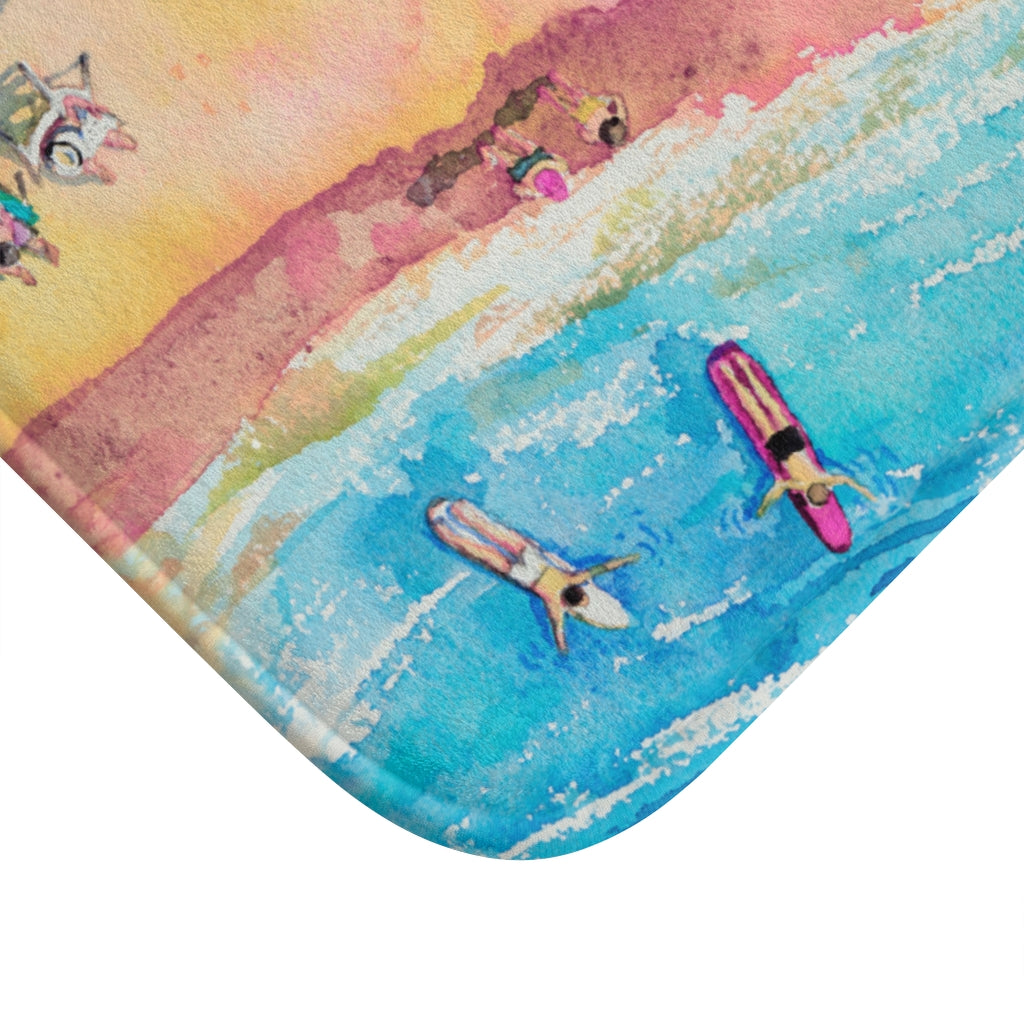 Vibrant Beach Day Bath Mat Home Decor