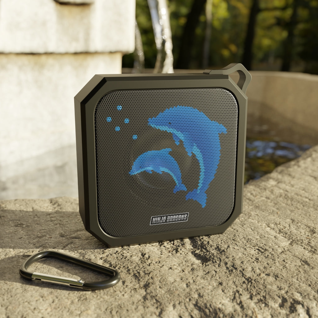 Retro Pixel Dolphin Ninja Waterproof Bluetooth Speaker