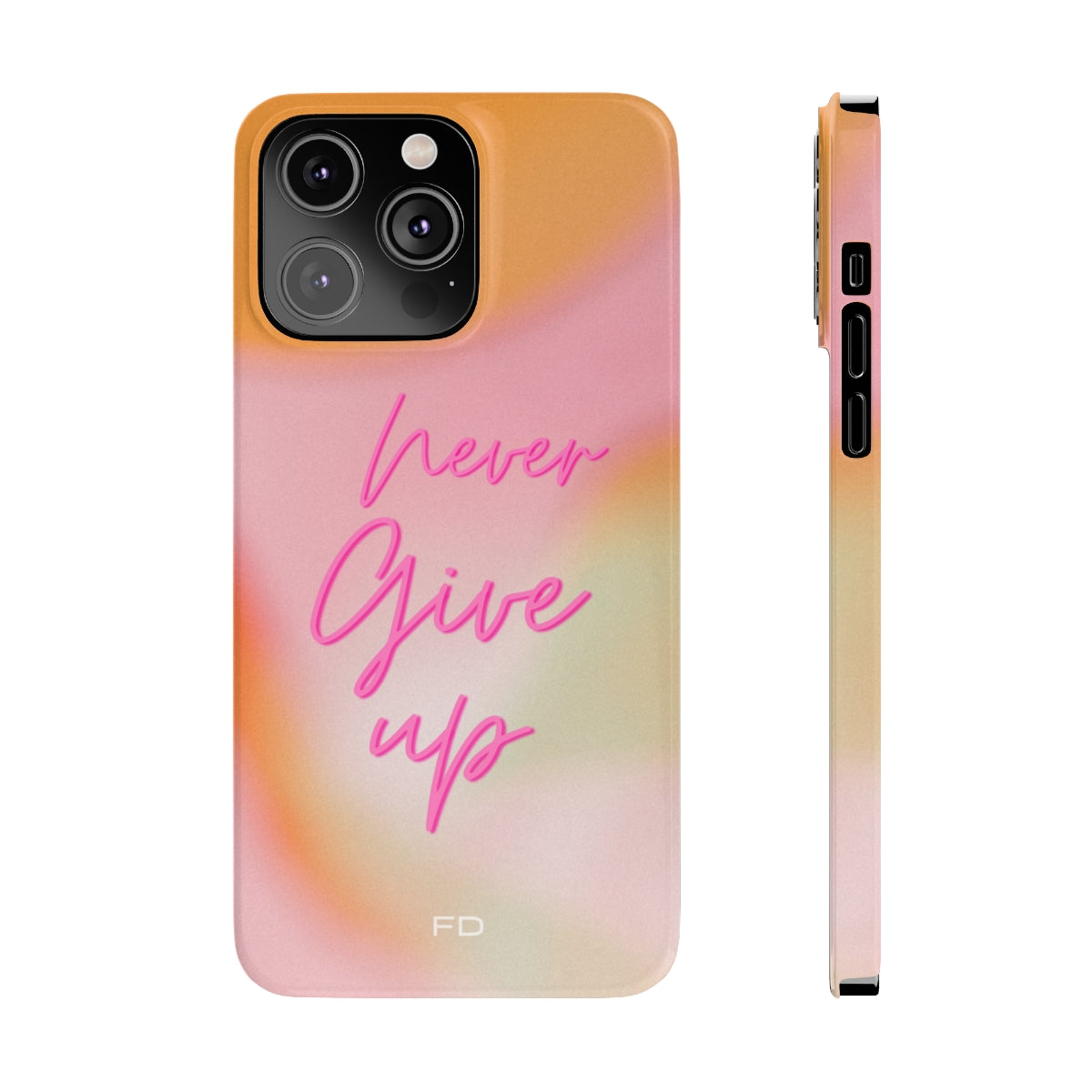 Slim iPhone Case featuring an Inspirational "Perseverance" Quote