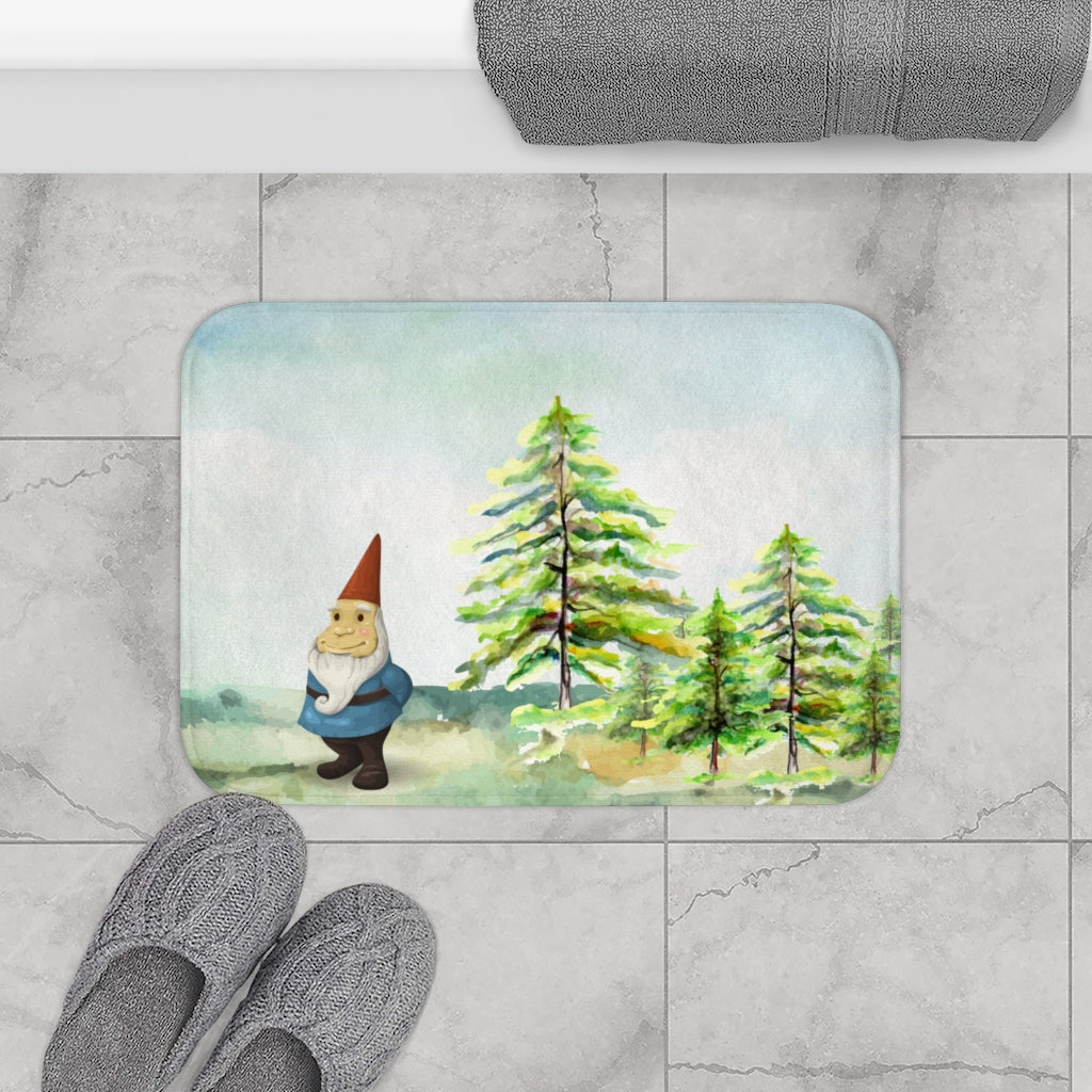 Enchanted Forest Gnome Bath Mat for Home Décor
