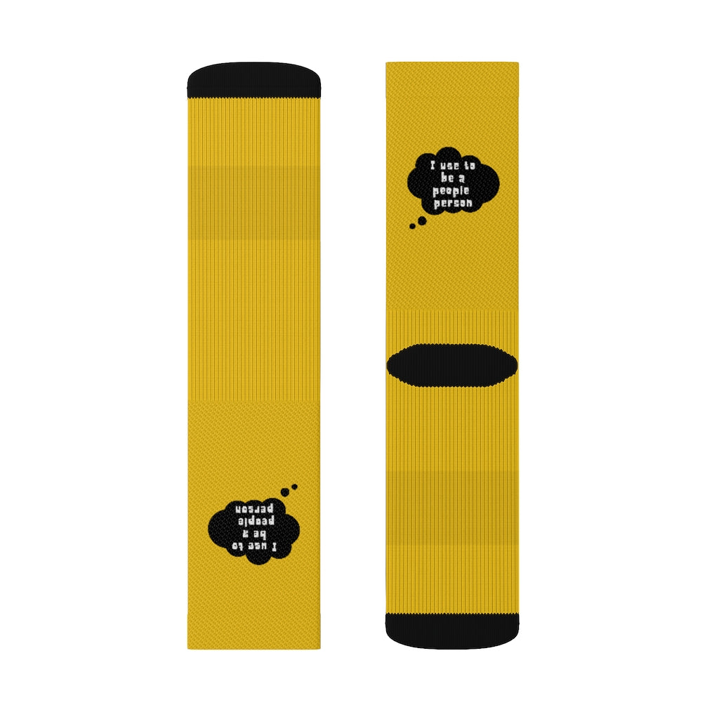 Funny Novelty Socks - Former Social Butterfly Design