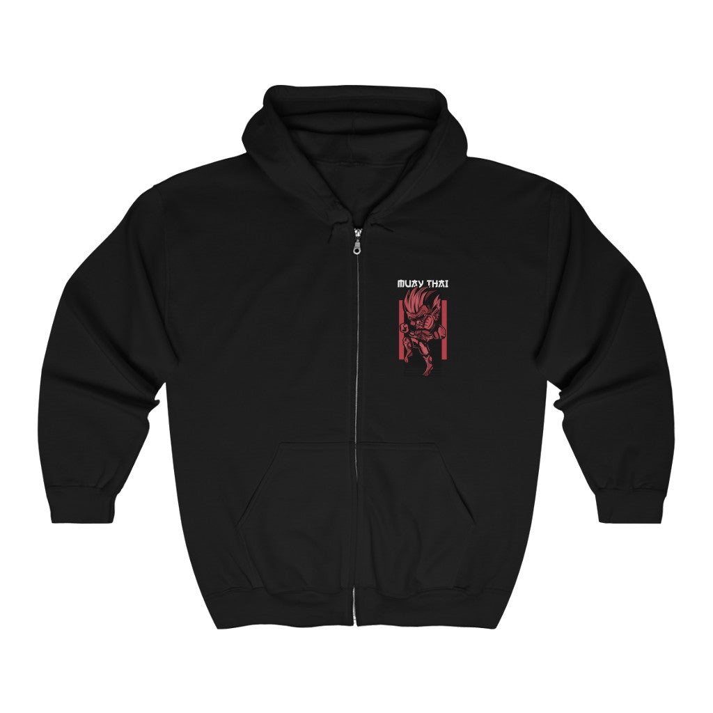 Muay Thai Inspired Zip-Up Hoodie for Men
