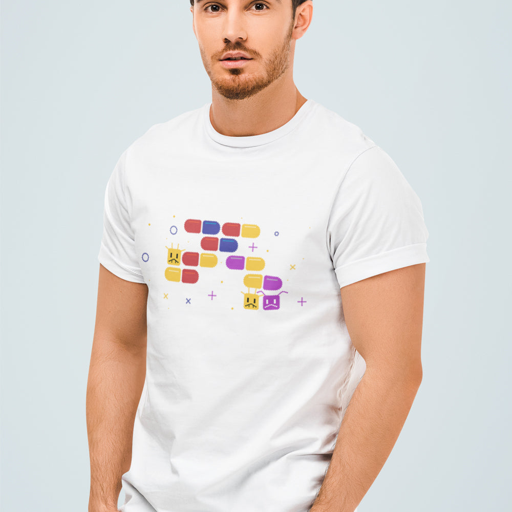 Retro Logo Short Sleeve T-Shirt for Male Gamers