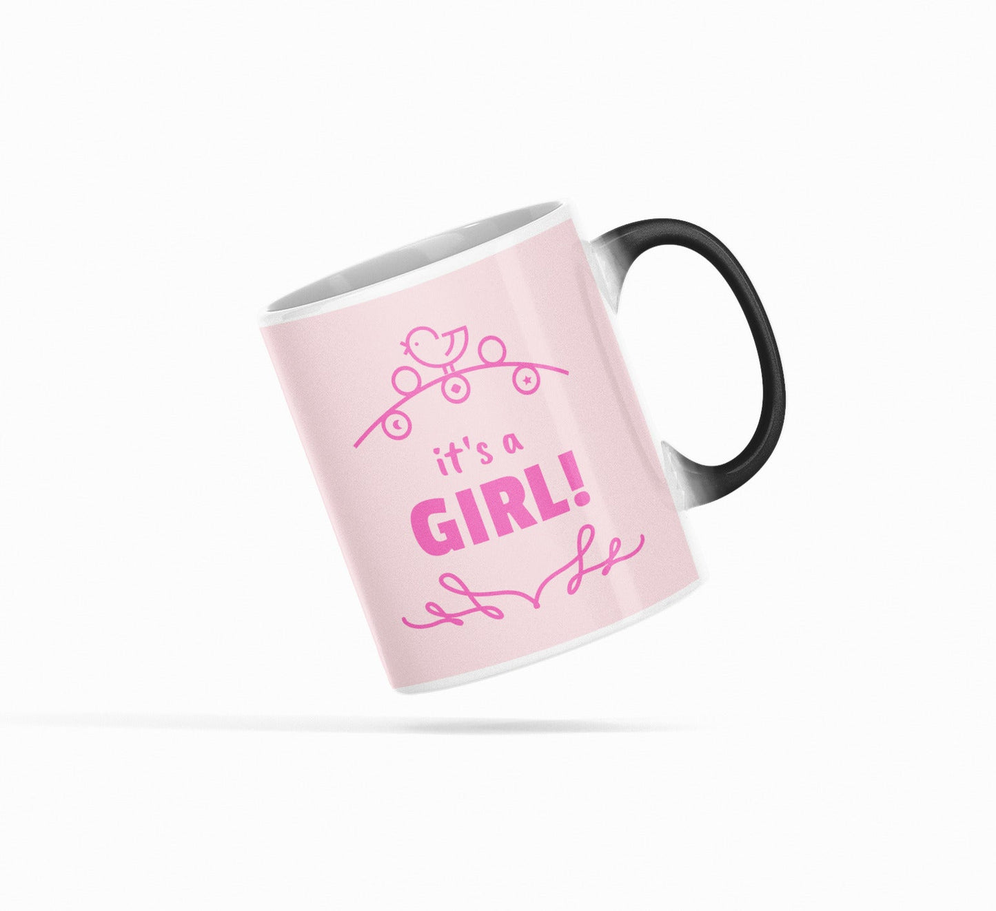 Baby Shower Heat Sensitive Color Changing Mug for Girls