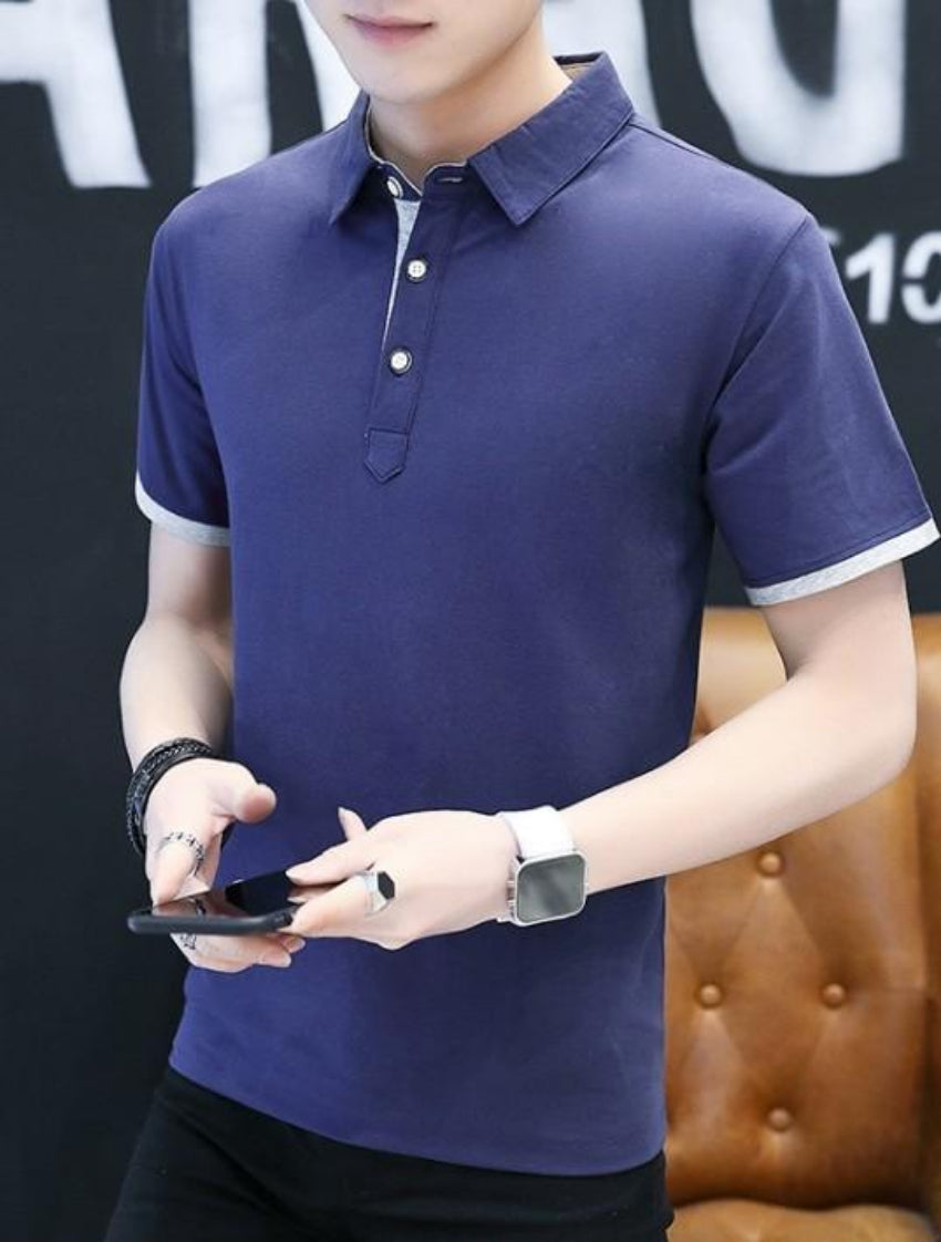 Slim-Fit Short-Sleeve Polo Shirt for Men